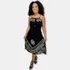 Vestido Curto Indiano Alça Batik Bordado Elástico Cintura 44