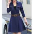 Vestido Curto Jeans Básico Slim Moda Verão Com Cinto
