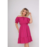 Vestido Curto Midi Manguinha