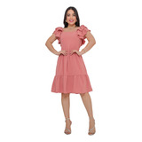 Vestido Curto Midi Manguinha Elástano Moda Blogueira Igreja