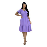 Vestido Curto Midi Manguinha