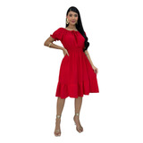 Vestido Curto Midi Manguinha