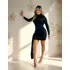 Vestido Curto Nozinho Manga Longa Gola Alta Suplex