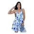 Vestido Curto Rodadinho Delicado Estampado Casual Com Babado