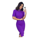 Vestido Curto Tricot Modal