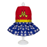 Vestido Da Mulher Maravilha Para Cachorro Fêmea Tamanho Gg