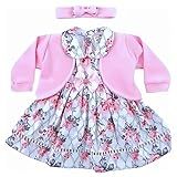 Vestido De Bebê Menina Infantil 3 Peças Com Bolero E Tiara 100 Algodão Mundo Nina Kids Imperial Rosa Tamanhos G 6 12 Meses 