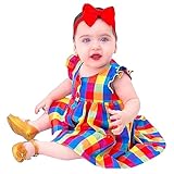Vestido De Bebê Menina Luxo Xadrez