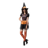 Vestido De Bruxa Adulto De Halloween