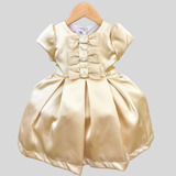 Vestido De Cetim Dourado