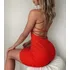 Vestido De Festa Curto Costas Nuas Trançadas