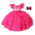 Vestido De Festa Infantil Barbie Fashion Pink Luxo E Tiara