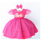 Barbie Roupas e Acessórios Vestido Rosa Babados Colar Sapatos HJT20 Mattel