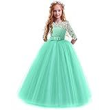 Vestido De Festa Infantil Com Laço De Princesa Para Casamento, Vestido De Ombro Frio Formal Infantil (verde, 110)