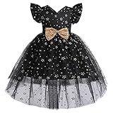 Vestido De Festa Infantil Com Lantejoulas E Gravata Borboleta Para Meninas Vestido De Princesa Vestido Casual Para Meninas Preto 3 4 Anos