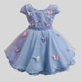 Vestido De Festa Infantil Luxo Jardim Encantado Borboletas