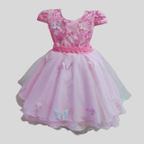 Vestido De Festa Infantil Luxo Jardim Encantado Borboletas