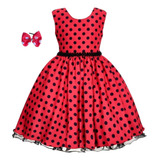 Vestido De Festa Infantil Minnie Ladybug Promoção 4 Ao 16