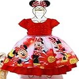Vestido De Festa Infantil Minnie Vermelha