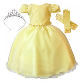 Vestido De Festa Infantil Princes Amarelo