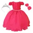 Vestido De Festa Infantil Princesa Pink Luxo Menina Rainha