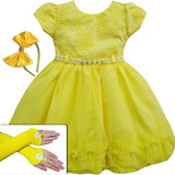 Vestido De Festa Princesa Amarela Bela
