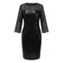 Vestido De Festa Sexy De Lantejoulas Tamanho Grande Com Rend