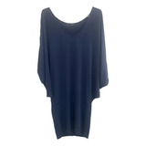 Vestido De Malha Azul
