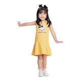 Vestido De Malha Xadrez Amarelo Infantil Menina Ever.be