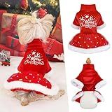 Vestido De Natal Para Cães Suéter De Natal Para Cães Pequenos Fantasia De Natal Outono E Inverno Roupas Para Cães Pequenos Meninas Gatos Roupas Para Animais De Estimação
