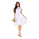 Vestido De Noiva Civil Casamento Batizados Gestante