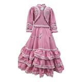 Vestido De Prenda Infantil Tamanhos 8 10 12 Festas Gaúchas