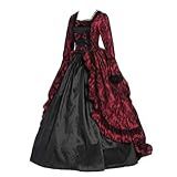 Vestido De Princesa Marie Antoinette Vestido De Baile De época Vestido De Teatro Reconstituição Vestido De Baile Brocado Vestidos Queen Vermelho E Preto P