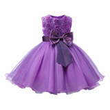 Vestido De Princesa Nnjxd Com Saia Tutu E Flores 3d