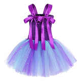 Vestido De Princesa Sereia Saia Tutu Infantil Giro