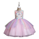 Vestido De Princesa Unicórnio Saia Tutu Vestido De Fantasi