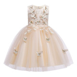 Vestido De Tule Com Borboletas Para Meninas Meninas Grandes