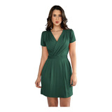 Vestido Decote Transpassado Envelope