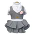Vestido Delicate Risca De Giz Blusa Branca Para Cachorro