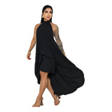 Vestido Elegante Camadas Verde