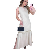Vestido Elegante Longo Abertura