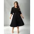 Vestido Elegante Rodado Saia Plissada Moda Evangelica