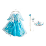 Vestido Elsa Fantasia Frozen Infantil M2