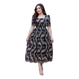 Vestido Em Lese Midi