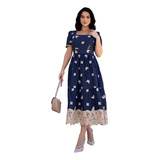 Vestido Em Lese Midi