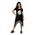 Vestido Estampado Caveira Catrina Assimetrico Rock Feminino
