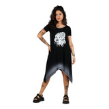 Vestido Estampado Caveira Catrina