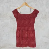 Vestido Estampado Curto Lastex