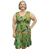 Vestido Estampado Feminino Plus