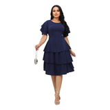 Vestido Evangelico Babados Em